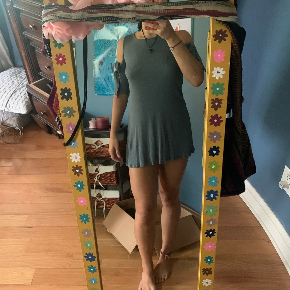 Blue flows short dress